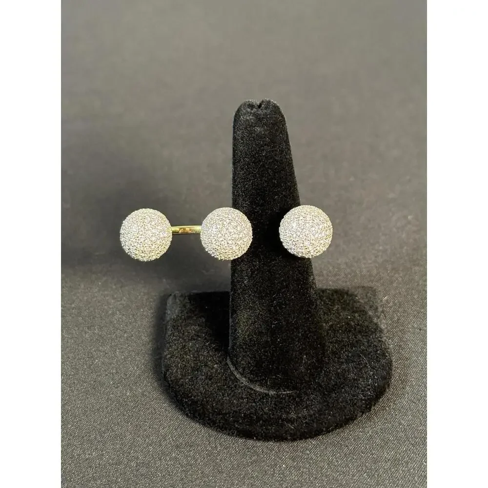 nOir JEWELRY CASSANDRA DOUBLE FINGER RING SIZE 8/7 NWT